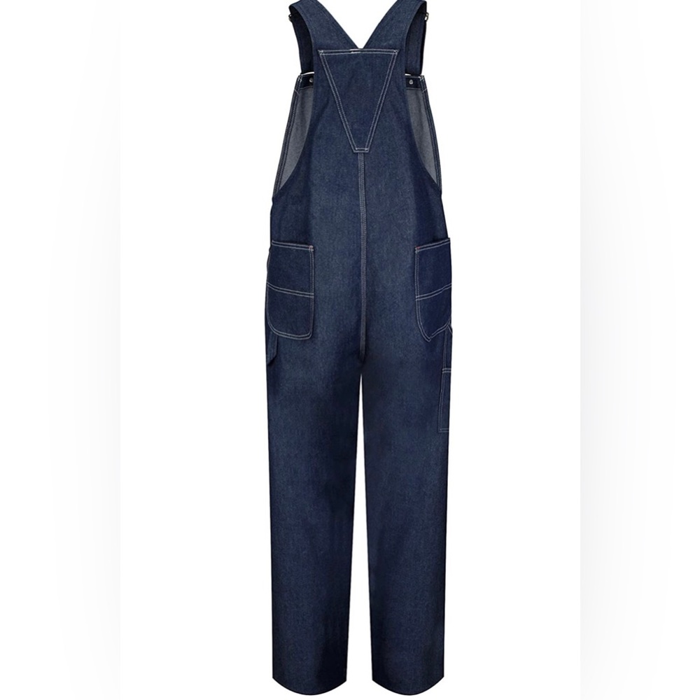 Red lap men’s denim bib overall. - Picture 3 of 7